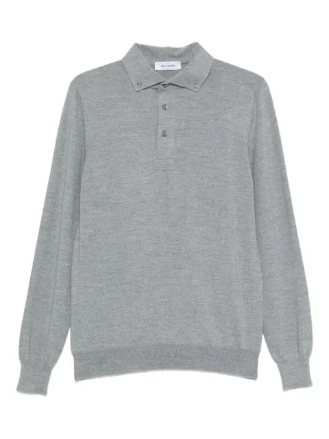 Gran Sasso buttoned long-sleeve polo shirt Grey 5716314293