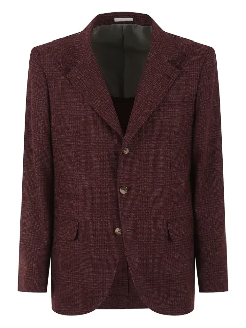 Brunello Cucinelli check-pattern blazer Red MV4127BTD