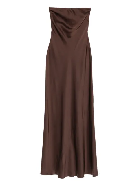 Forte Forte strapless midi dress Brown 14555MYDRESS