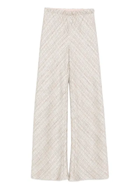Forte Forte striped trousers Neutrals 14512MYPANTS