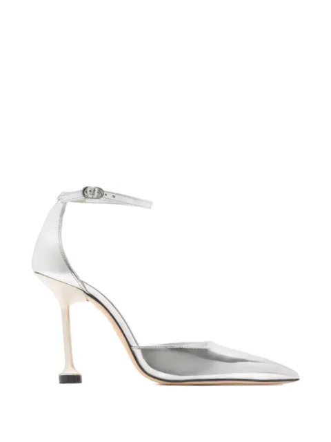 Stuart Weitzman ankle-strap leather pumps Silver SM915
