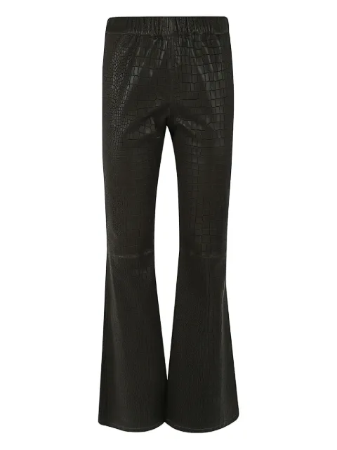 Enes crocodile-embossed leather trousers Black RELAXFLARECROCO