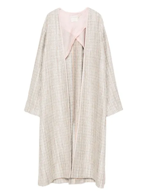 Forte Forte striped coat Neutrals 14510MYCOAT