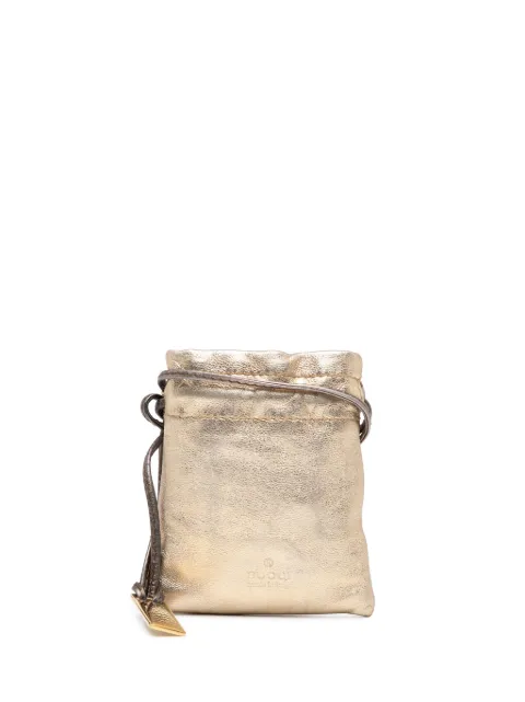 Gucci Pre-Owned 2000-2015 Metallic Leather Drawstring pouch Gold 4H4BTIEJQHAZ5KW6