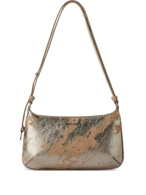 Palm Angels Giorgina wrinkled leather shoulder bag Silver PWNN028F25LEA0023172