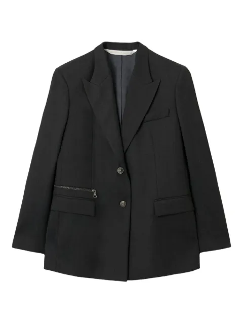 Palm Angels peak-lapel blazer Grey PWEN055F25FAB0011110