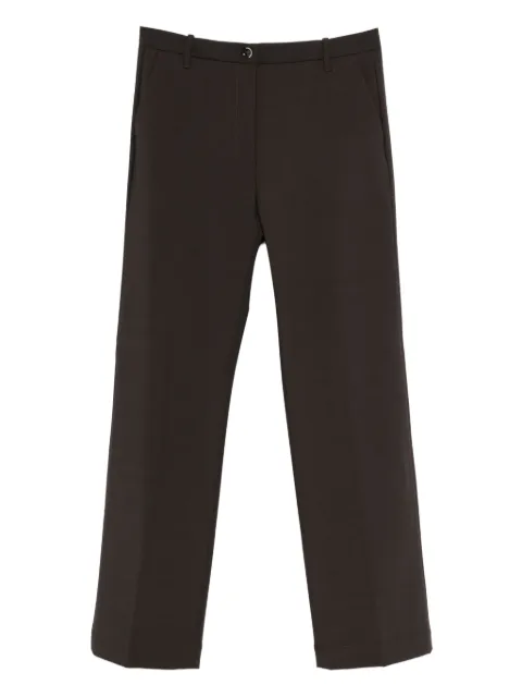 Nine In The Morning logo-patch trousers Brown DE189V22DEEPPALAZZOMORO