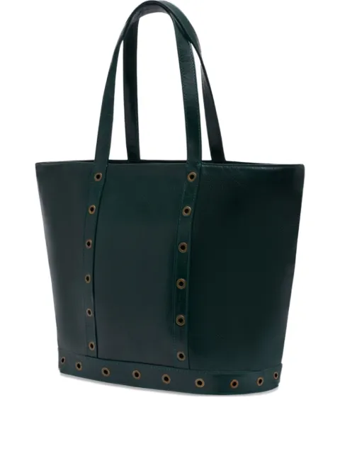 Vanessa Bruno medium eyelet-details tote bag Green 5HVD82V40378608