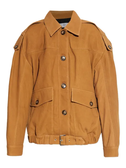 IRO button suede jacket Brown WM137BARRIE