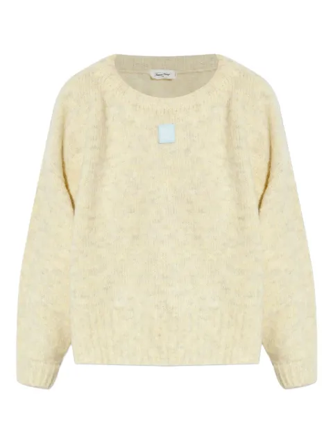 American Vintage East logo-patch sweater Yellow EAST18VMH25