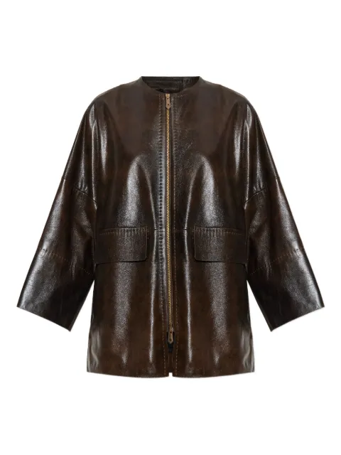 Max Mara Gambero zip-up jacket Brown 2521446015600