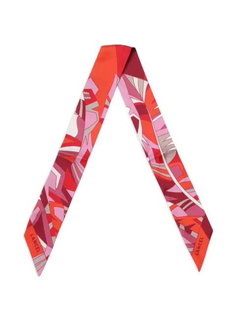 Lancel arabesque silk headband Red A11333