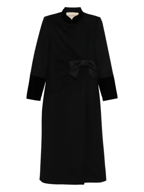 Valentino Garavani bow-detailed coat Black BCA8056JA