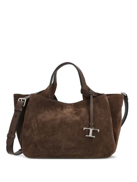 Tod's mini suede logo tote bag Brown XBWAPAFL100P3A