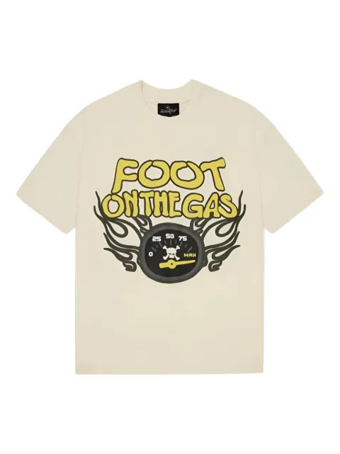 BROKEN PLANET Foot On The Gas graphic T-shirt Neutrals BPFOTGAS