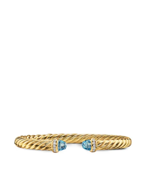 David Yurman 18K yellow gold topaz diamond Cablespira® Flex bracelet Gold B18729D88ABTDI
