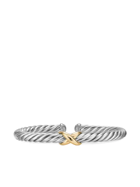 David Yurman sterling silver/14K yellow gold Cable Flex® X bracelet Silver B18755S4