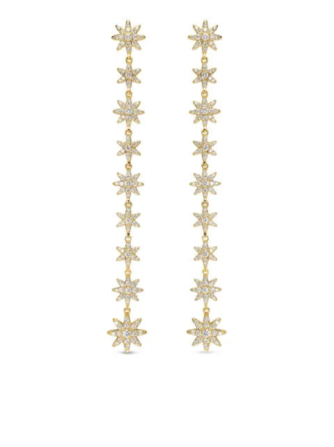 David Yurman 18K yellow gold Starburst diamond drop earrings Gold E18725D88ADI