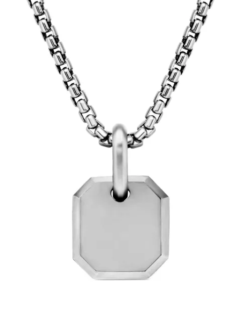 David Yurman sterling silver octagonal amulet pendant Silver D25168MSS