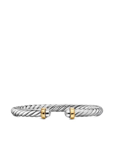 David Yurman sterling silver and 14K yellow gold Cable Flex® bracelet Silver B18729S4