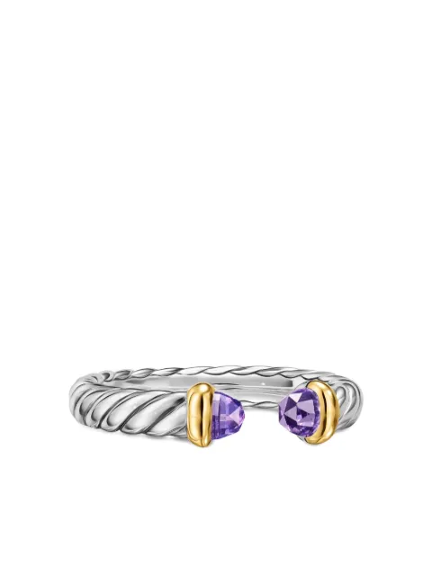 David Yurman sterling silver rope-detailed amethyst ring Silver R18268S4AAM