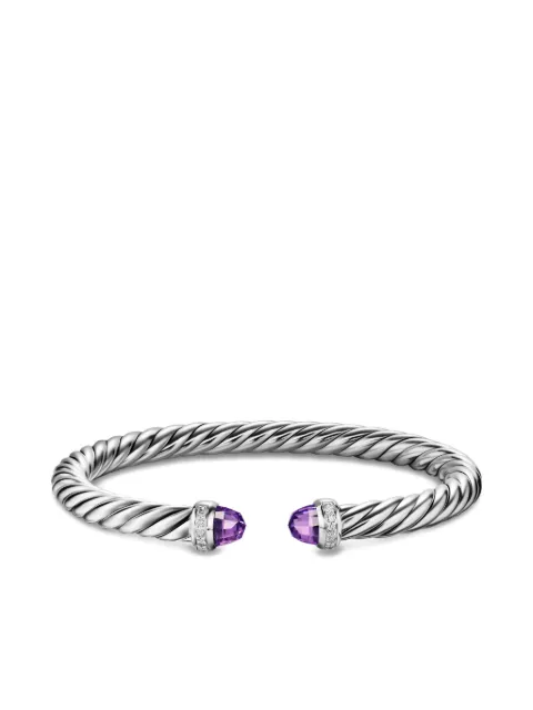 David Yurman sterling silver Cable Flex® amethyst and diamond bracelet Silver B18729DSSAAMDI