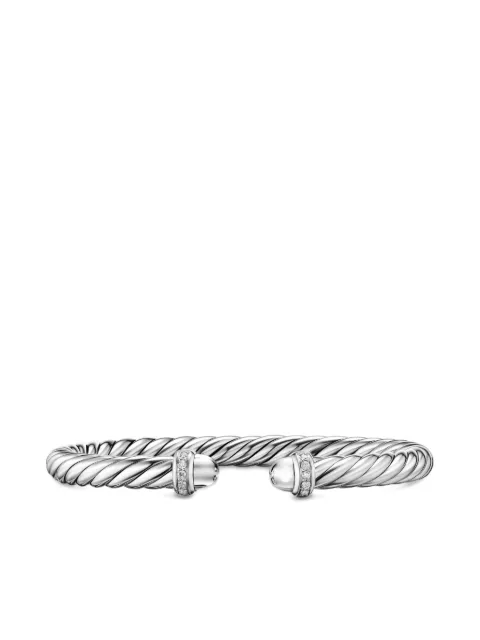 David Yurman sterling silver Cable Flex® diamond bracelet Silver B18729DSSADI