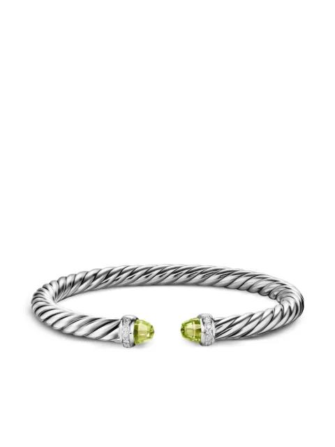 David Yurman sterling silver Cable Flex® peridot and diamond bracelet Silver B18729DSSAPRDI