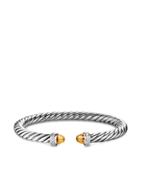 David Yurman sterling silver Cable Flex® citrine and diamond bracelet Silver B18729DSSACIDI