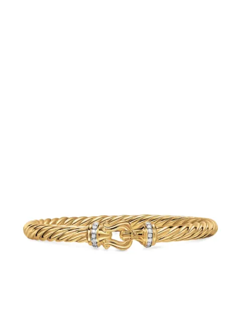 David Yurman 18K yellow gold Cablespira® Buckle diamond bracelet Gold B18757D88ADI