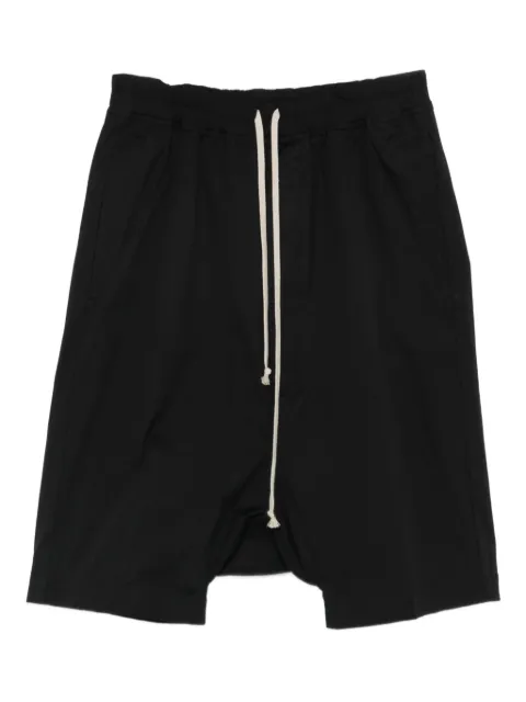 Rick Owens drawstring drop-crotch shorts Black RU01F2384TE