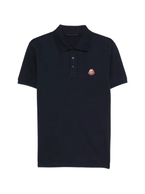 Moncler logo-patch polo shirt Blue L10918A0000189A16