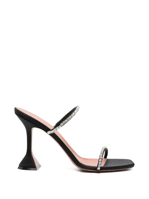 Amina Muaddi Gilda crystal-embellishment sandals Black GILDASLIPPER95