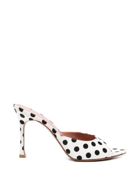 Amina Muaddi Alexa polka-dot satin mules White ALEXASLIPPER95