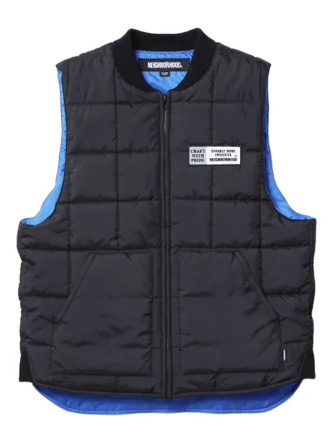 Neighborhood quilted zip gilet Black 252TSNHJKM11