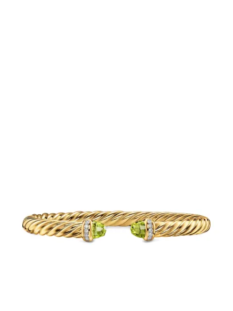 David Yurman 18K yellow gold Cablespira® Flex peridot and diamond bracelet Gold B18729D88APRDI