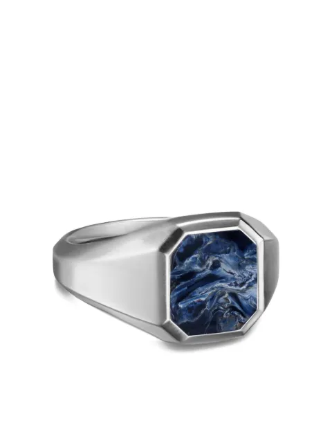 David Yurman sterling silver Streamline pietersite signet ring Silver R25999MSSBPY