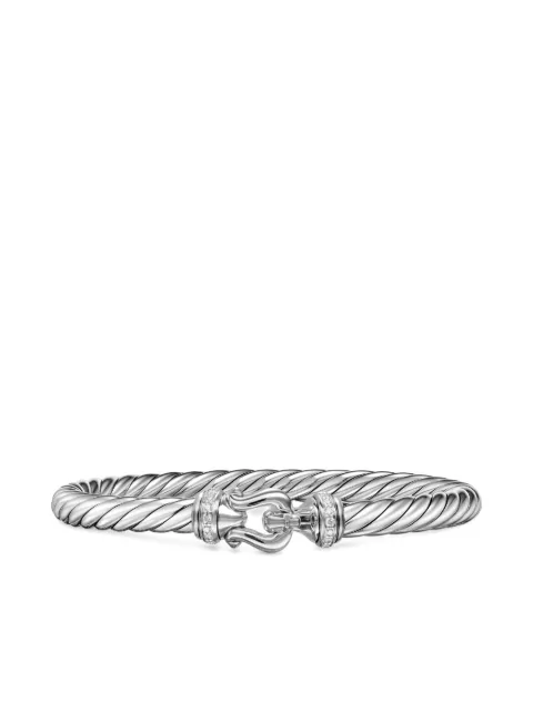 David Yurman sterling silver Cable Flex® Buckle diamond bracelet Silver B18757DSSADI