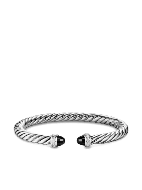David Yurman sterling silver Cable Flex® onyx and diamond bracelet Silver B18729DSSABODI