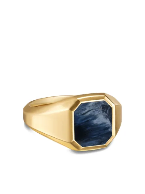 David Yurman 18K yellow gold Streamline® pietersite signet ring Gold R25999M88BPY