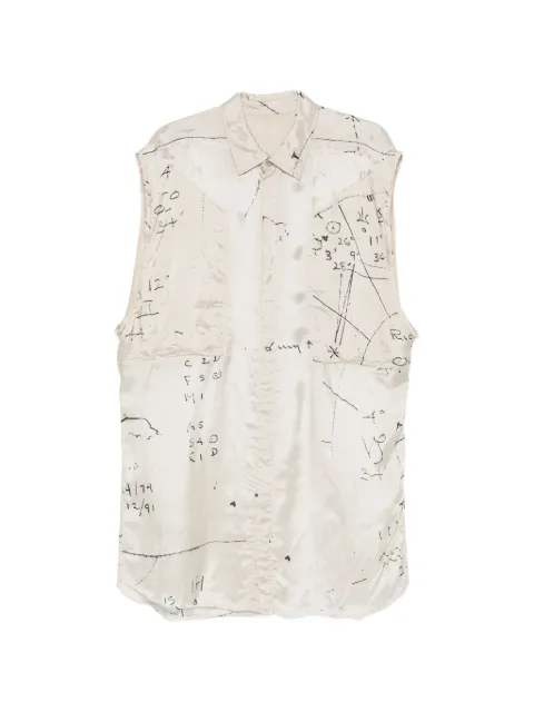Rick Owens sleeveless outer shirt Neutrals RU01F2229KP1