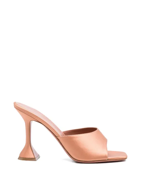 Amina Muaddi square toe slippers Neutrals LUPITASLIPPER95