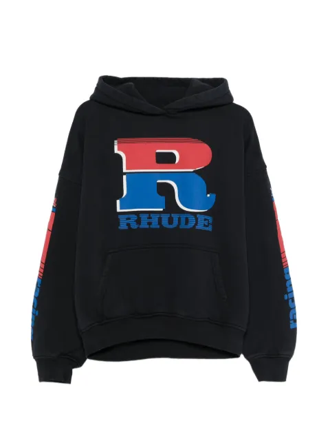 RHUDE logo graphic hoodie Black RHPS26H006012