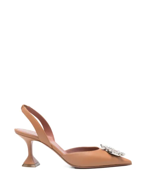Amina Muaddi Begum slingback pumps Brown 16S366023BEG400