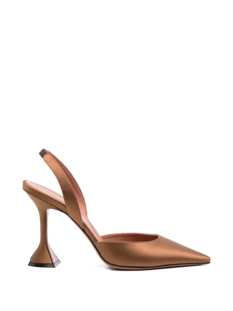 Amina Muaddi Holli slingback pumps Brown HOLLISLING95