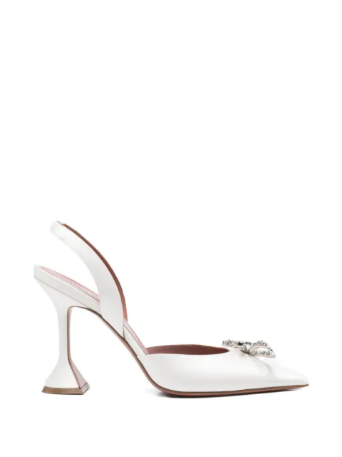 Amina Muaddi Rosie bow-detail pumps White 16S365950ROS400