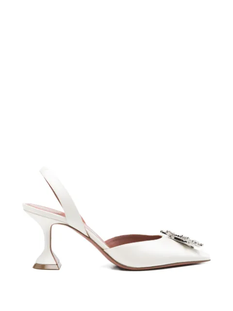 Amina Muaddi Begum embellished slingback pumps White C9S343882BEG400