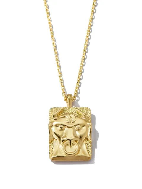 David Webb 18K yellow gold and platinum Taurus-zodiac diamond necklace Gold LM9750617N1