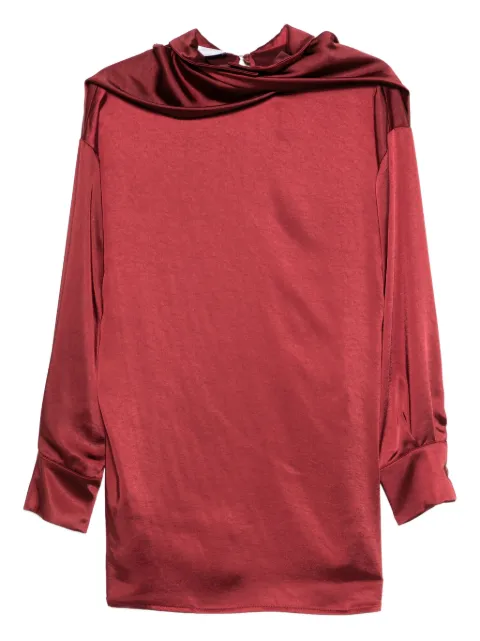 THE NINA STUDIO cowl-neck blouse Red N2720
