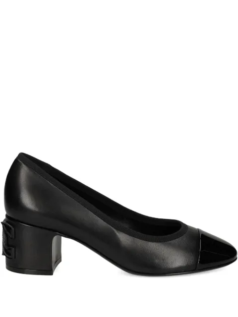 Casadei 55mm block-heel cap-toe pumps Black 1F032A0501T0339